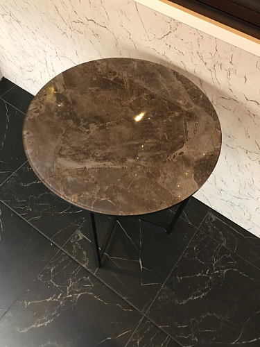 Журнальный столик Волопас серо-зеленый мрамор / черный фото покупателя 14