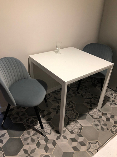 Стул на металлокаркасе Gabi 1 line light blue / black фото покупателя 164