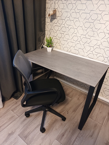 Письменный стол Битти Лофт 116х60х75 креатель / черный матовый фото покупателя 139