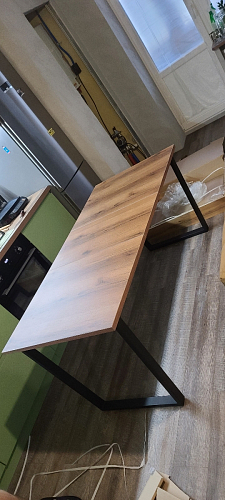 Деревянный стол Лота Лофт 140х80 дуб крафт табачный / черный матовый фото покупателя 349