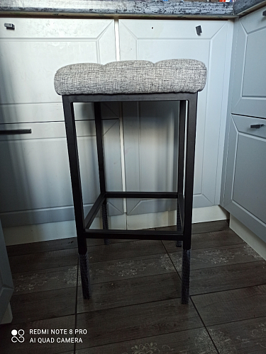 Барный стул Лофт микровелюр катания блэк / черный матовый фото покупателя 272