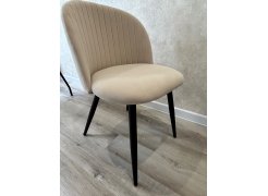 Стул на металлокаркасе Gabi 1 бежевый / черный с серебряными наконечниками фото покупателя 684