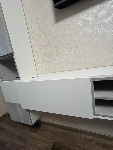 Модульная гостиная Лонгфорд комплектация 1 белый / бетон светлый фото покупателя 4