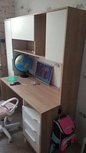 Компьютерный стол Комфорт 12.95 N дуб сонома / темно-серый фото покупателя 16