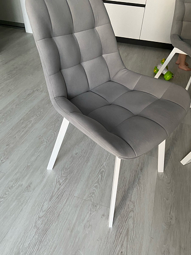 Стул на металлокаркасе Челси морская волна / черный фото покупателя 158