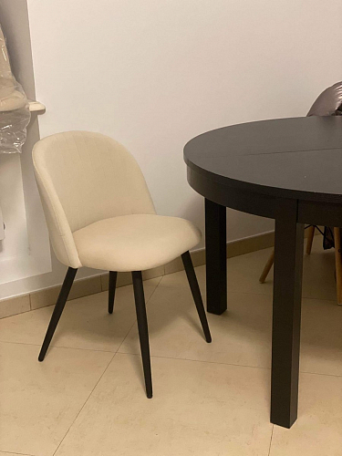 Стул на металлокаркасе Gabi 1 light blue / black / gold фото покупателя 952