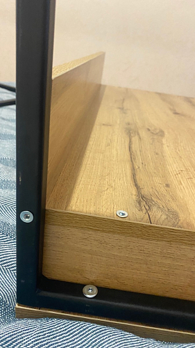 Письменный стол Лео Лофт дуб делано темный / белый матовый фото покупателя 46