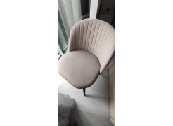 Стул на металлокаркасе Gabi 1 бежевый / черный с серебряными наконечниками фото покупателя 225