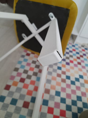 Стул на металлокаркасе Чилли синяя ткань / белый фото покупателя 1093