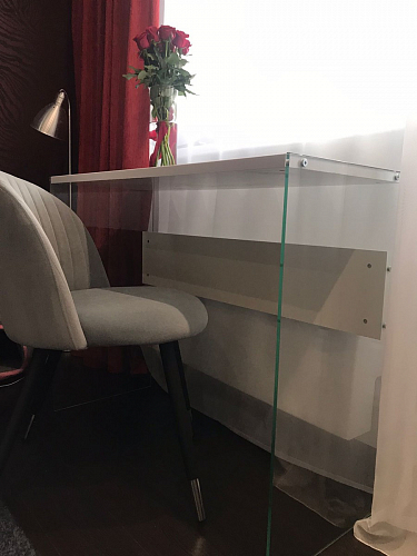 Стул на металлокаркасе Gabi 1 line light blue / black фото покупателя 146