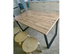 Деревянный стол Лота Лофт 120(160)х75 черный матовый / бетон светлый фото покупателя 188