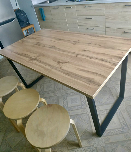 Стол раскладной Лота Лофт 120 25 мм юта / черный матовый фото покупателя 188