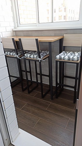 Барная стойка Дилан Лофт 120х40х98 дуб делано темный фото покупателя 113