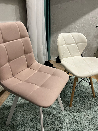 Стул на металлокаркасе Чилли К темно-серый (velutto 32) / черный фото покупателя 96