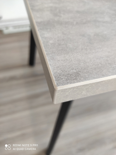 Стол Тринити Лофт 120 32 мм бетон / черный матовый фото покупателя 573