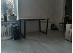 Деревянный стол Лота Лофт 120(160)х75 черный матовый / бетон светлый фото покупателя 260