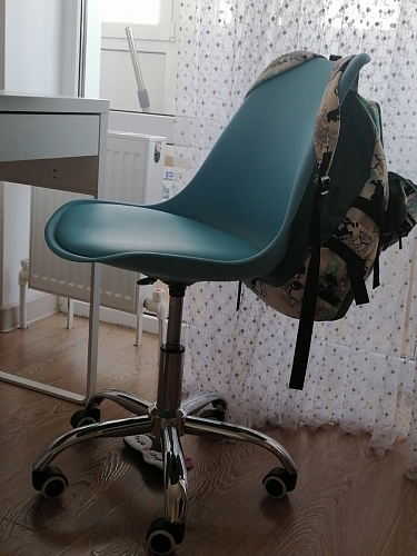 Компьютерное кресло Kolin с подушкой clear / white фото покупателя 290