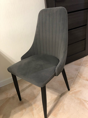 Стул на металлокаркасе Kora gray / black фото покупателя 71