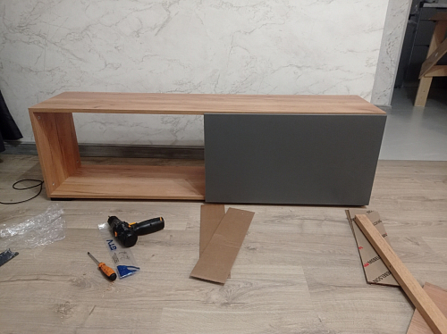 Готовая гостиная Бери дуб крафт золотой / белое дерево фото покупателя 1