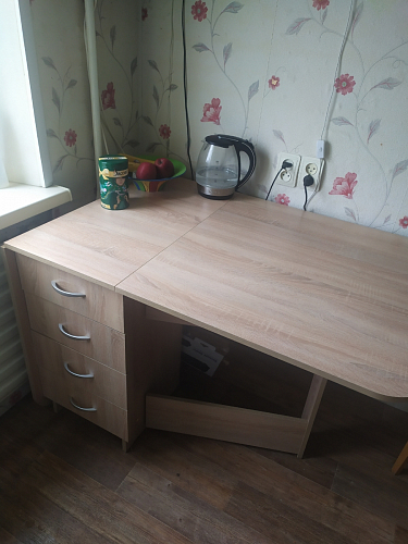 Стол-книжка Глория 606 М с ящиками дуб сонома фото покупателя 54