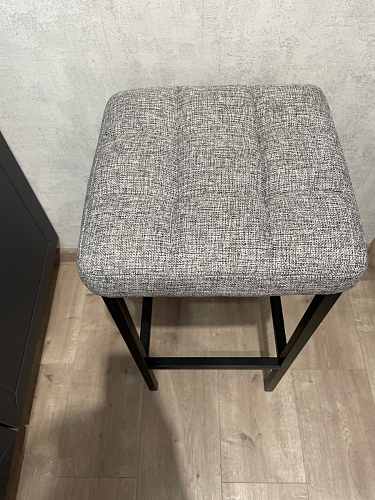 Барный стул Лофт микровелюр катания блэк / черный матовый фото покупателя 47