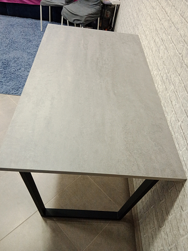 Стол Лота Лофт 140 25 мм черный матовый / бетон фото покупателя 967