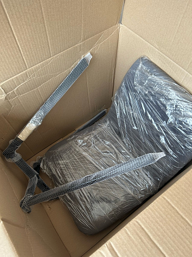 Стул на металлокаркасе Чилли синяя ткань / белый фото покупателя 409