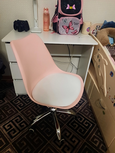 Компьютерное кресло Kolin с подушкой clear / white фото покупателя 317