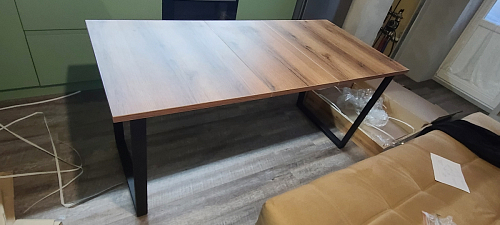 Стол Лота Лофт 120 32 мм бетон / черный матовый фото покупателя 604