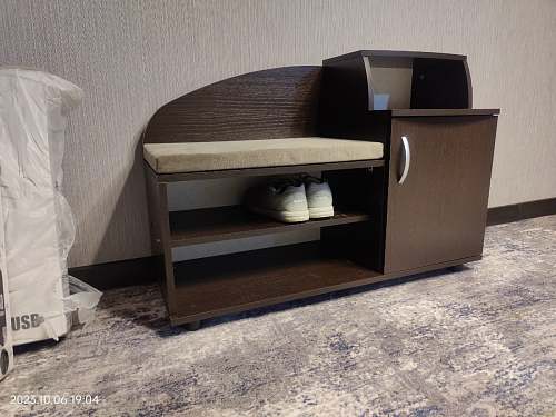 Обувница Аврора дуб млечный / венге фото покупателя 74