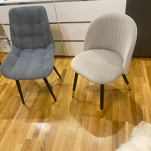 Стул на металлокаркасе Gabi dark beige / black / silver фото покупателя 787