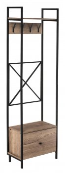 Готовая прихожая Лира дуб галифакс / черный матовый
