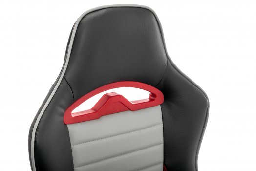 Компьютерное кресло Loki серое / черное / красное