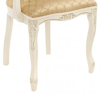 Кресло Лауро патина золото / бежевый тесьма 11