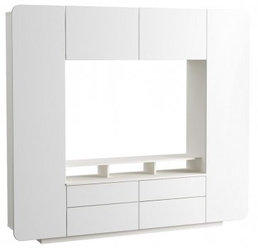 Готовая гостиная Румба белый / белый глянец  - Уцененный экземпляр