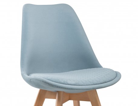 Деревянный стул Bonuss light blue