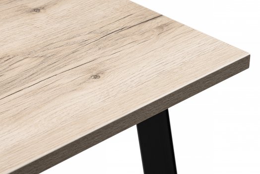 Стол Тринити Лофт 120 25 мм черный матовый / дуб делано светлый